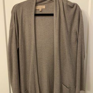 Philosophy Long Sleeve Beige Cardigan with Pockets, size Petite M. MOVING SALE!!